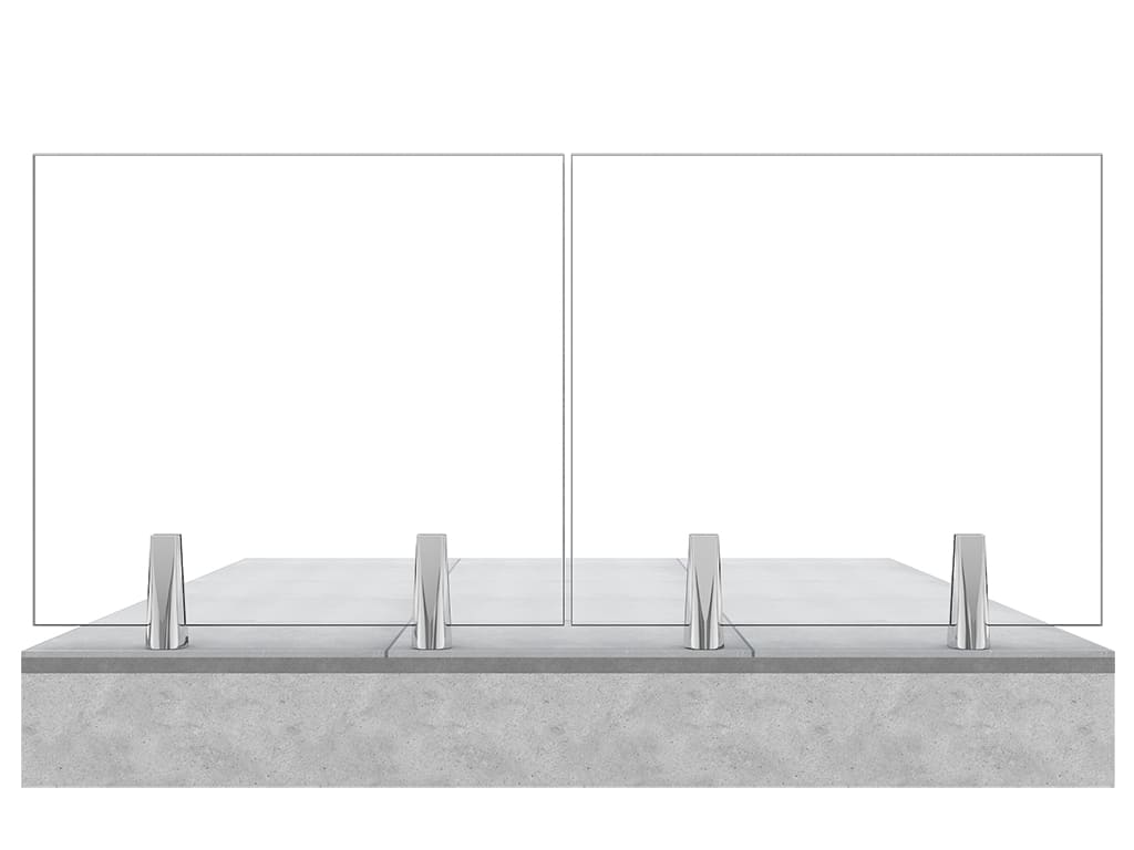 Garde-corps terrasse GLASSFIT CC-800 vue de face